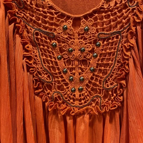 One world short sleeve boho top size small‎ - Picture 4 of 11